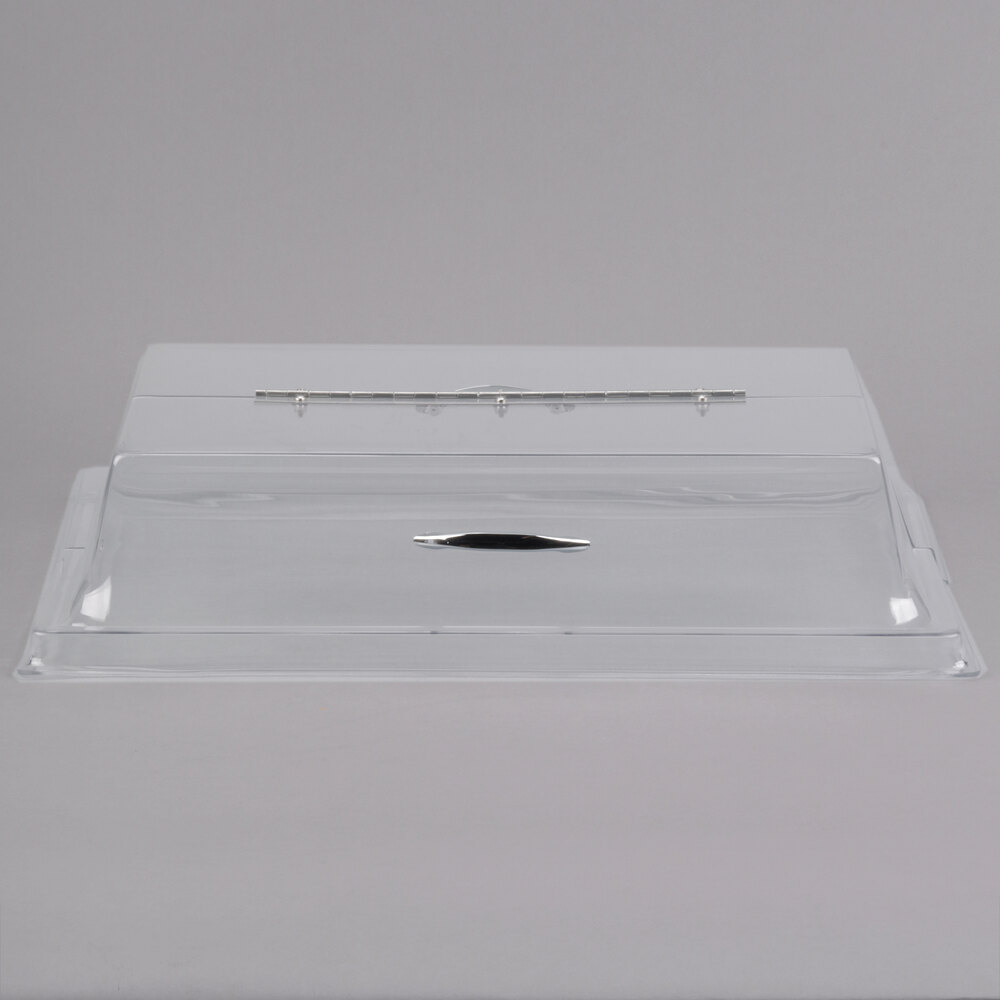 Cal-Mil 329-12 Clear Standard Rectangular Bakery Tray Cover with Long Hinge - 12" x 20" x 4"