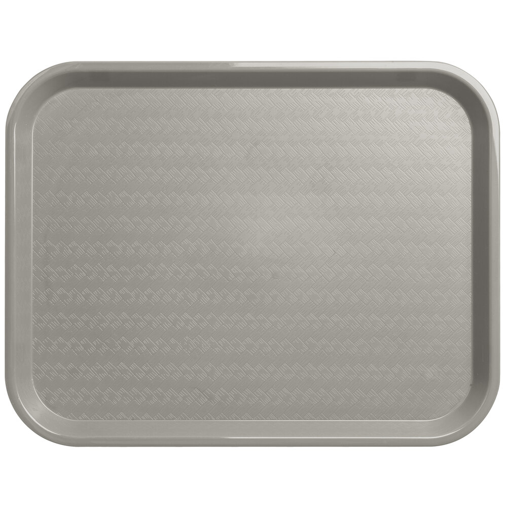Carlisle CT141823 Cafe 14" x 18" Gray Standard Plastic Fast Food Tray - 12/Case