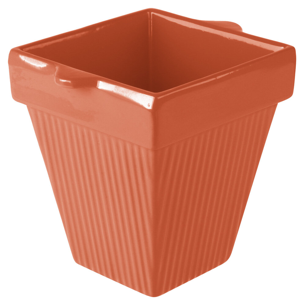 Tablecraft CW1470CP 2 Qt. Copper Cast Aluminum Square Condiment Bowl