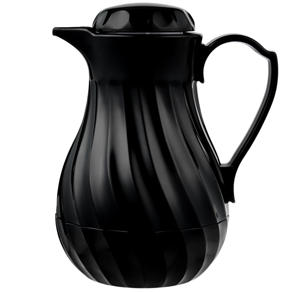 Vollrath 52122 SwirlServe 10 oz. Black Hot-N-Cold Beverage Server