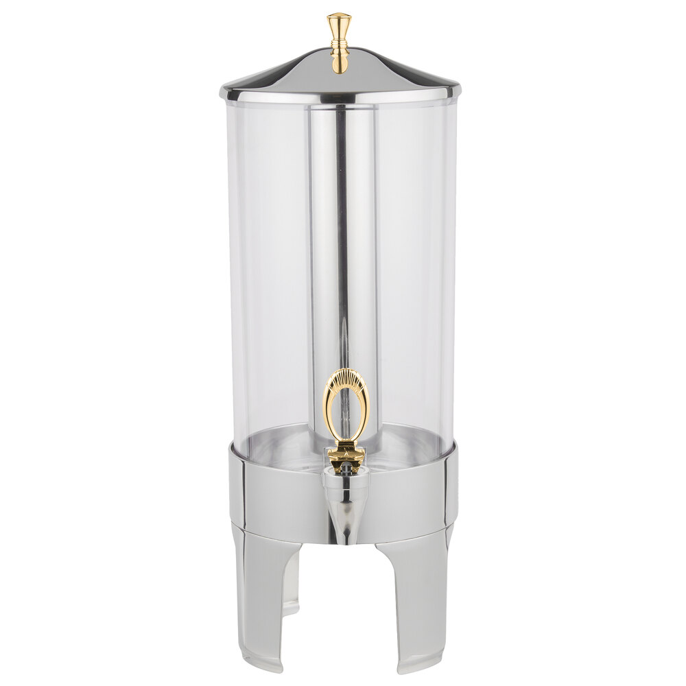 Vollrath 46280 2 Gallon New York, New York Cold Beverage / Juice Dispenser with Brass Accents