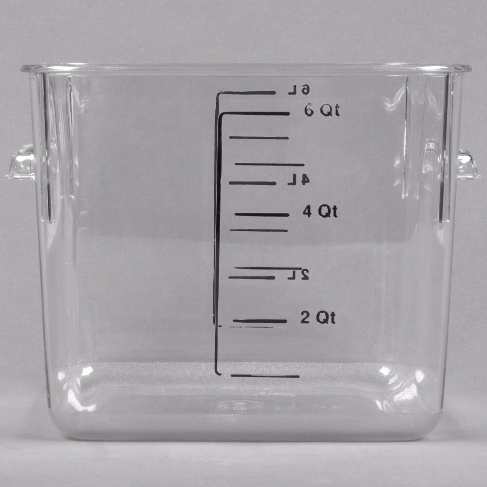 Rubbermaid® 6 Qt. Clear Square Polycarbonate Food Storage Container