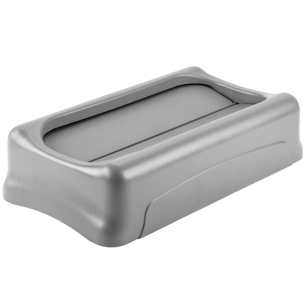 Rubbermaid® FG267360GRAY Slim Jim Gray Drop Shot Rectangular Trash Can Lid