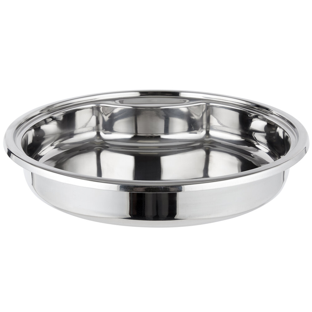 Vollrath 46131 6 Qt. Replacement Stainless Steel Food Pan for Round Intrigue Induction Chafers