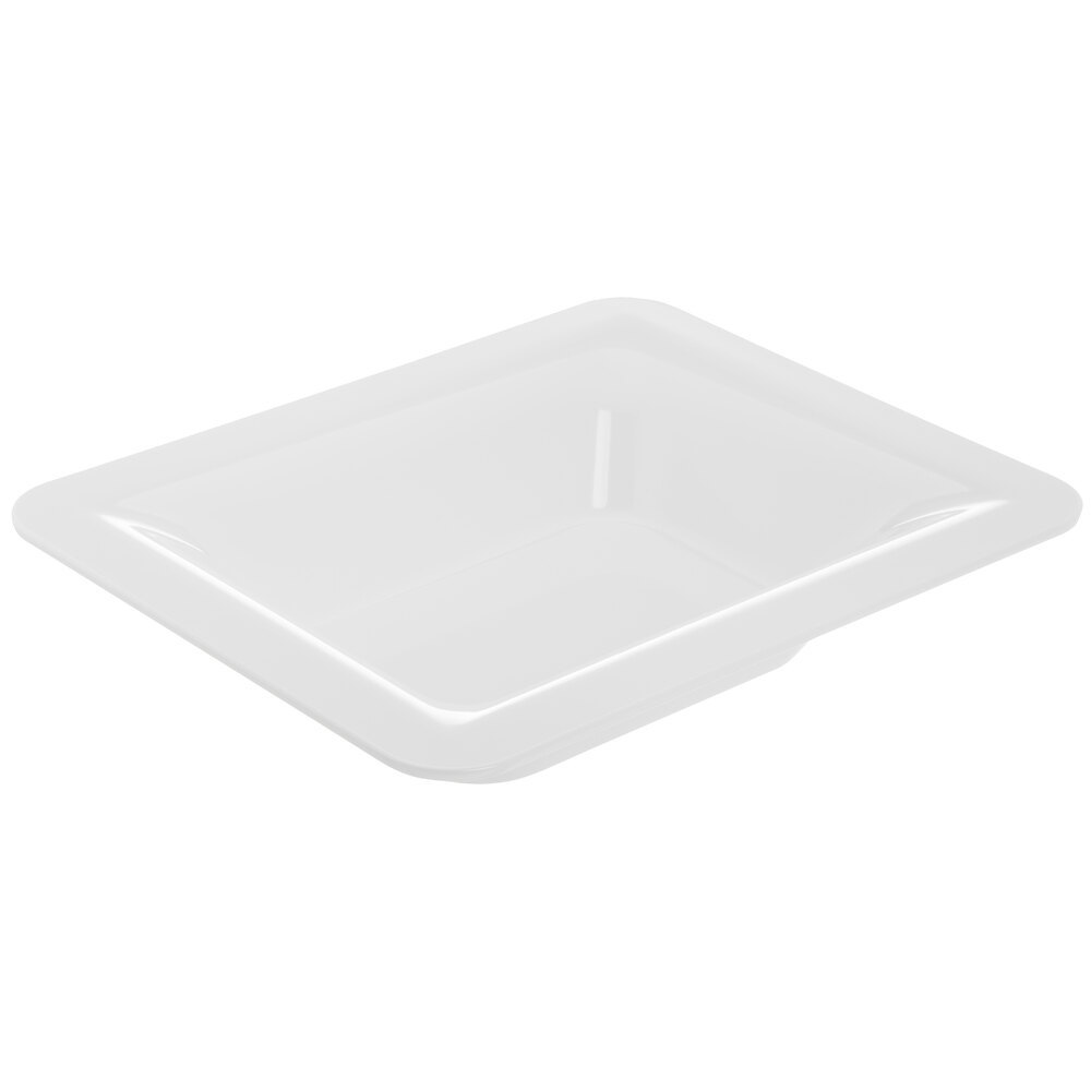 Carlisle 4443202 Palette Designer Displayware White Melamine 1/2 Size 2 1/2" Deep Food Pan - 6/Case