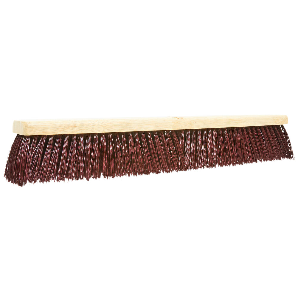 Carlisle 3621932400 Flo Pac 24" Push Broom Head with Maroon Unflagged Bristles
