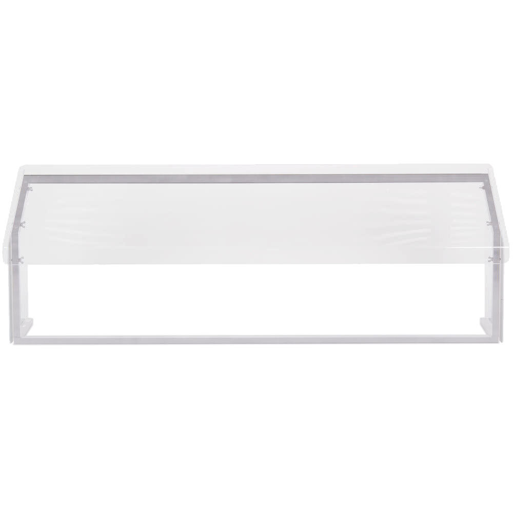 Carlisle 917207 73 1/4" x 12 1/4" x 13 1/4" Aluminum Standard Single Sneeze Guard for Five Star Buffet Bars