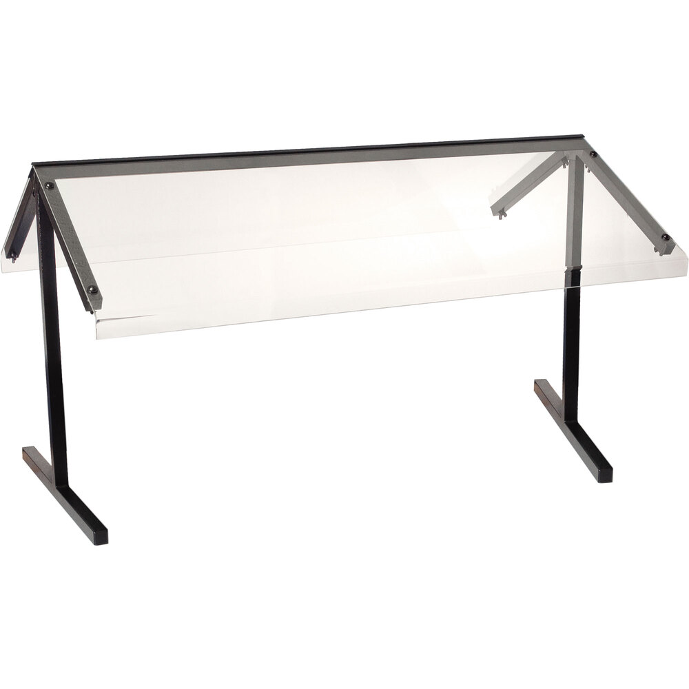 Carlisle 971203 73 1/4" x 29 1/8" x 14 1/2" Black Standard Double Sneeze Guard for Five Star Buffet Bars