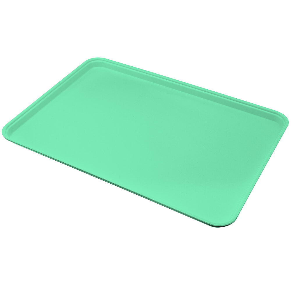 Carlisle 2618FGQ007 Tropical Green 18" x 26" Glasteel Display / Bakery Fiberglass Tray - 6/Case