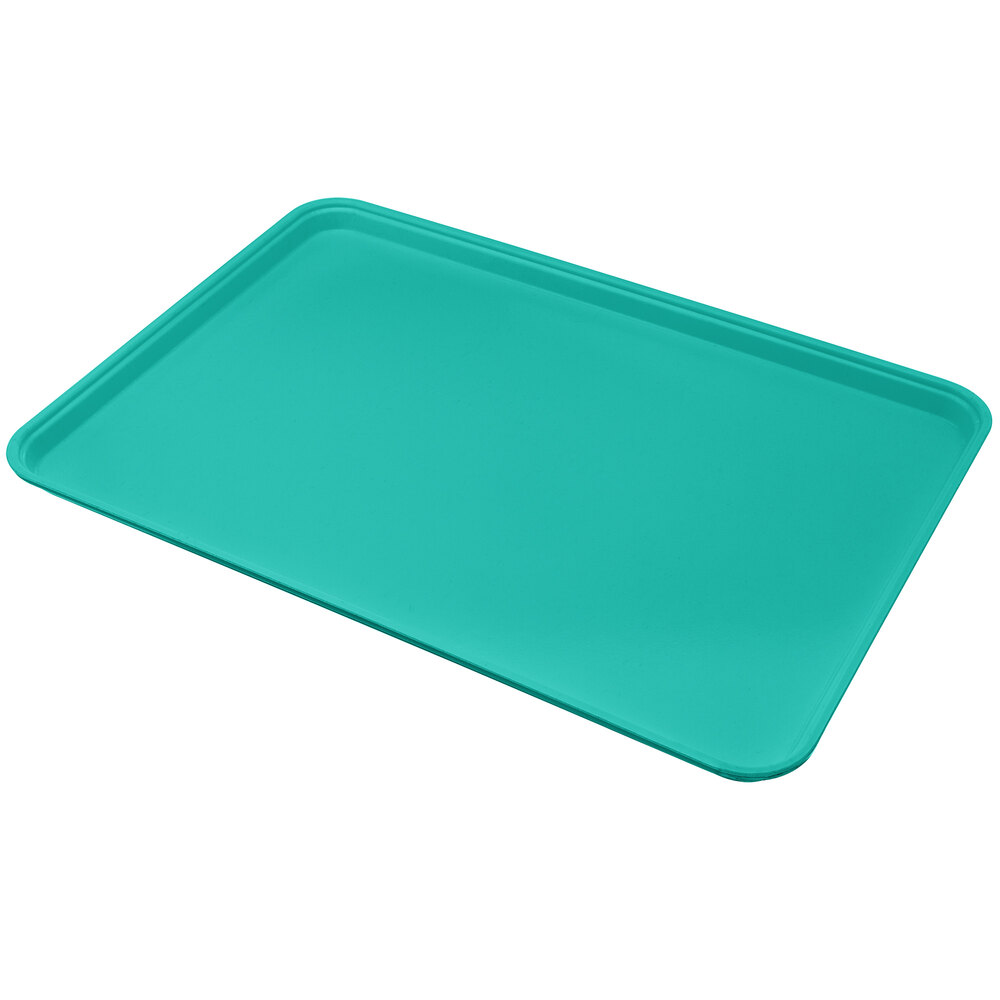 Carlisle 2618FGQ051 Teal 18" x 26" Glasteel Display / Bakery Fiberglass Tray - 6/Case