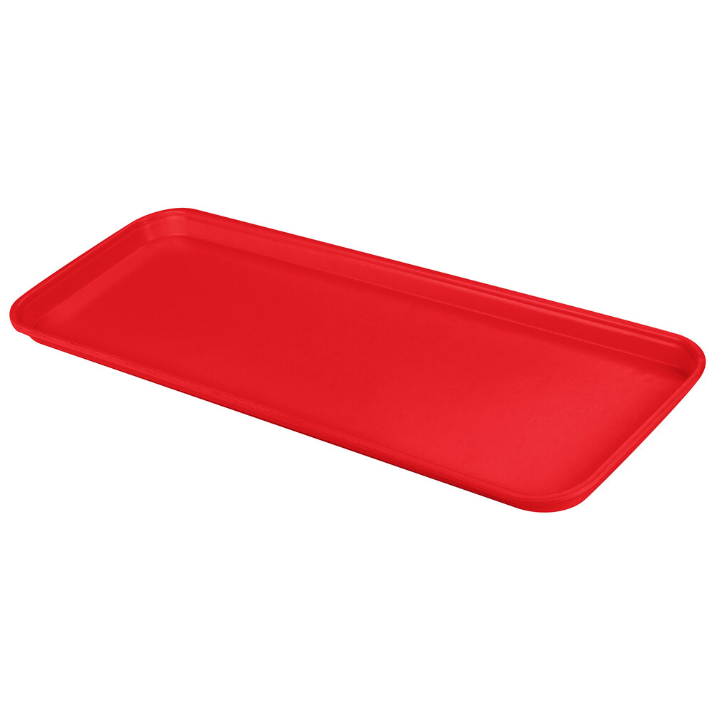 Carlisle 269FG017 Red 9" x 26" Glasteel Display / Bakery Fiberglass Tray - 12/Case
