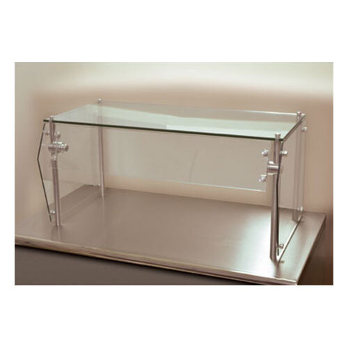 Advance Tabco Sleek Shield GSG-12-60 Single Tier Self Service Food Shield with Glass Top - 12" x 60" x 18"