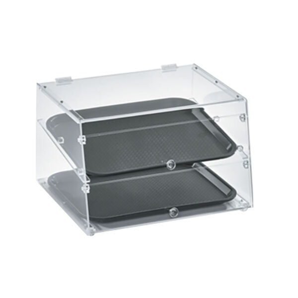 Vollrath KDC1418-2-06 Acrylic Bakery Display Case with Front and Rear Doors - 18 1/2" x 16 3/4" x 12"