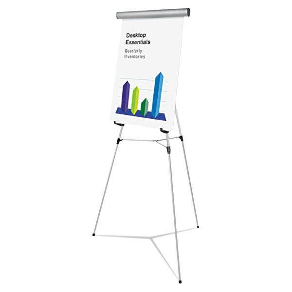 Universal UNV43035 69" Silver Metal Heavy-Duty Presentation Easel