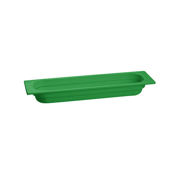 Tablecraft CW330GN 20 3/4" x 6 3/8" x 2 1/2" Green Half Size Long Cast Aluminum Food Pan