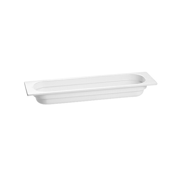 Tablecraft CW330W 20 3/4" x 6 3/8" x 2 1/2" White Half Size Long Cast Aluminum Food Pan