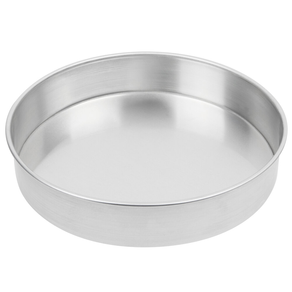 American Metalcraft A80102 10" x 2" Standard Weight Aluminum Straight Sided Cake / Deep Dish Pizza Pan