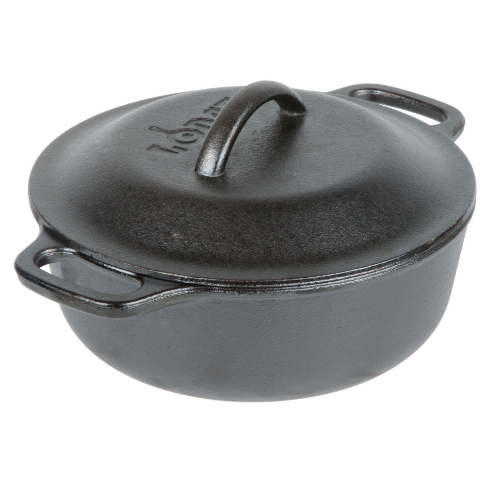 Lodge L2SP3 2 Qt. Pre-Seasoned Cast Iron Dutch Oven
