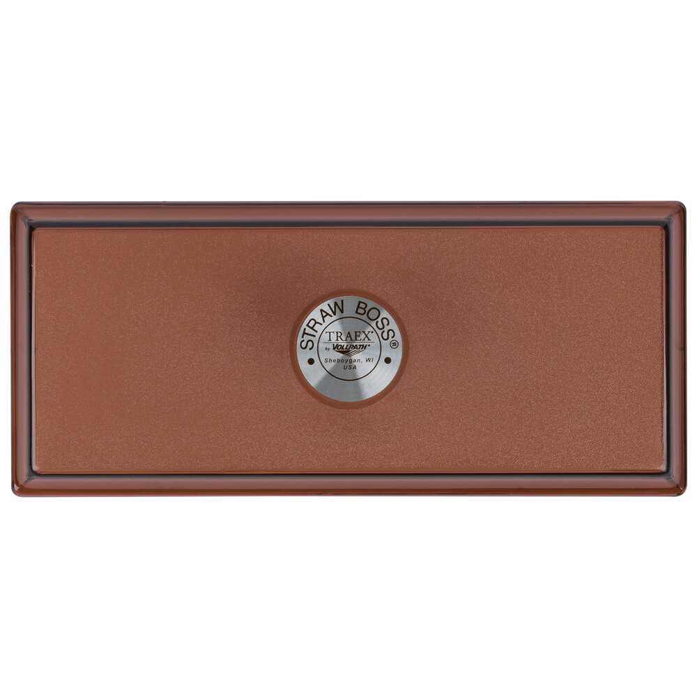 Vollrath 3825L-01 Traex® Straw Boss Brown Straw Dispenser Lid