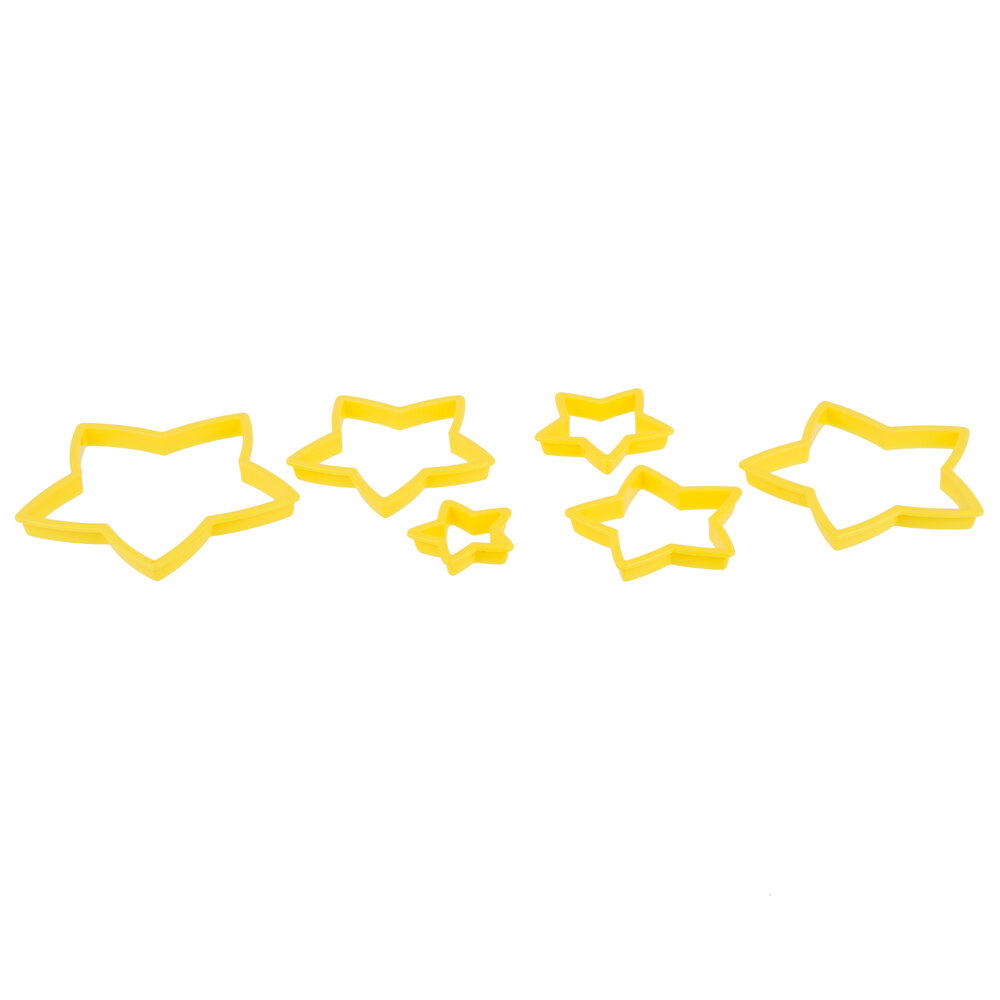 Wilton 191004685 6-Piece Plastic Star Cookie Cutter Set