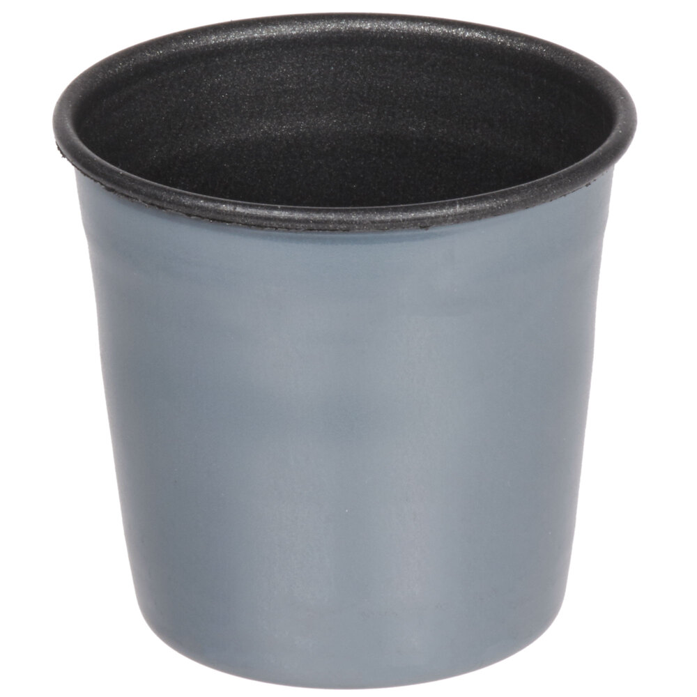 Matfer Bourgeat 331593 Exopan Steel 2 3/16" x 2 3/16" Non-Stick Rum Baba / Dariole Mold - 6/Pack