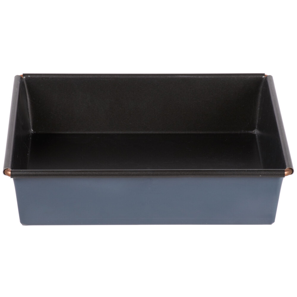 Matfer Bourgeat 331666 Exopan Steel 9 1/2" x 9 1/2" x 2" Non-Stick Square Cake Pan