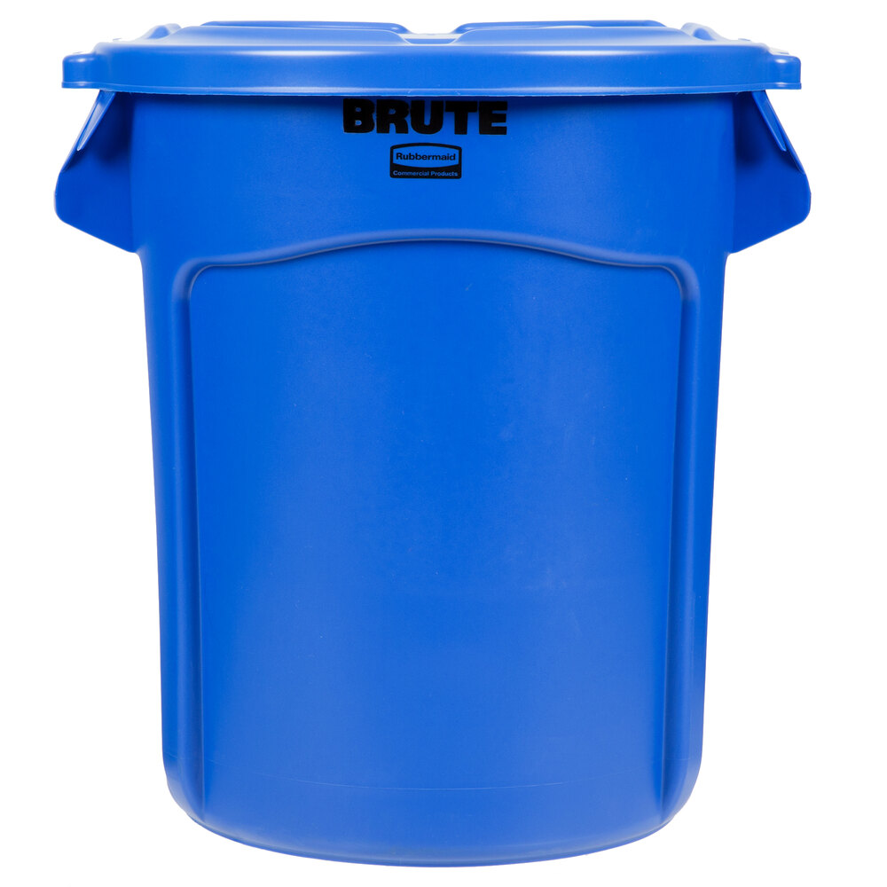 Rubbermaid® BRUTE 20 Gallon Blue Round Trash Can and Lid