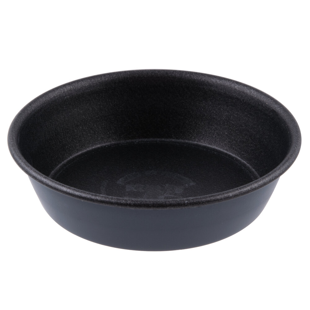 Matfer Bourgeat 331734 Exopan Steel 3" x 11/16" Non-Stick Round Mini Cake Pan - 12/Pack