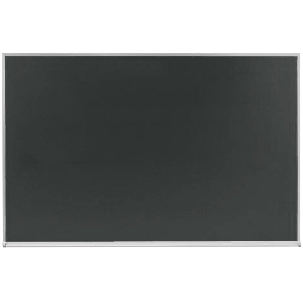 Aarco DS2436S 24" x 36" Slate Gray Satin Anodized Aluminum Frame Porcelain Chalkboard