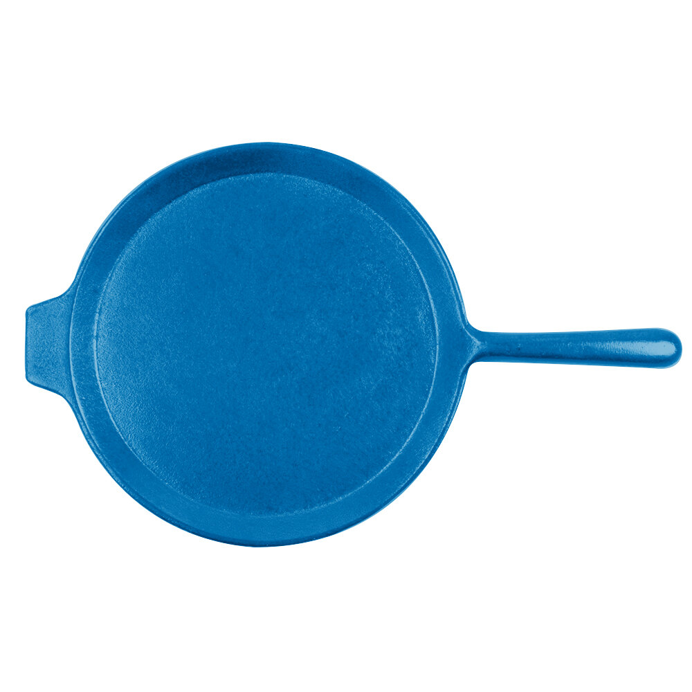 Tablecraft CW4120SBL Sky Blue 12" Cast Aluminum Pizza Tray with Handle