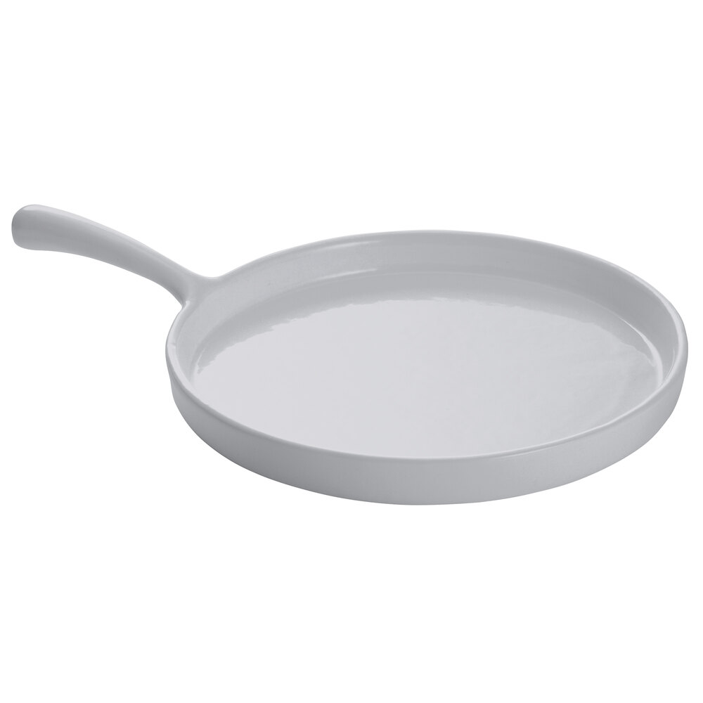 Tablecraft CW4140N Natural 7" Cast Aluminum Pizza Tray with Handle