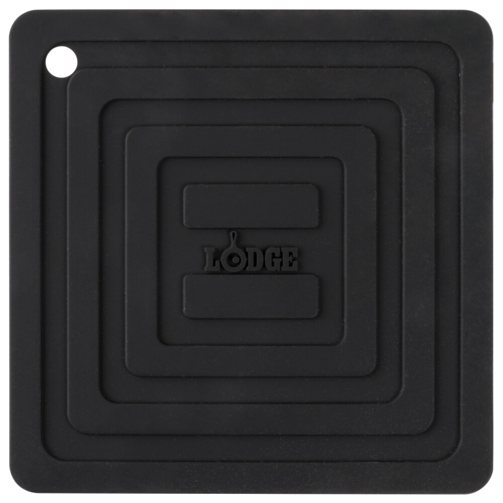 Lodge AS6S11 Black 6" x 6" Silicone Pot Holder