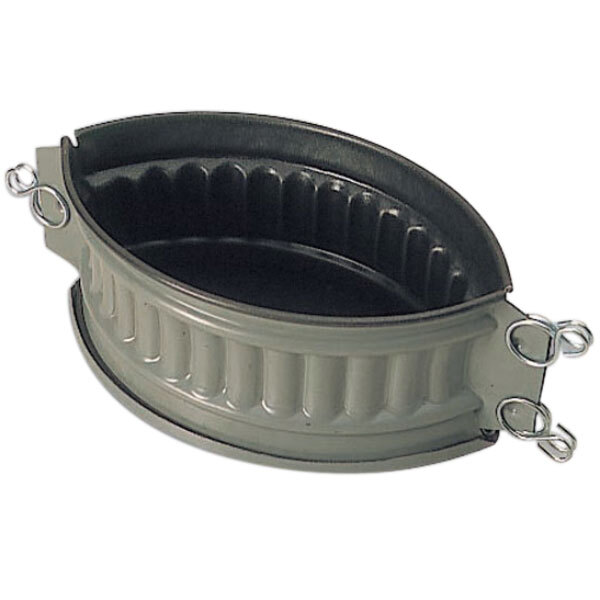 Matfer Bourgeat 331294 Exopan Steel 8 1/4" x 5 1/2" x 3 1/2" Non-Stick Oval Pate Mold