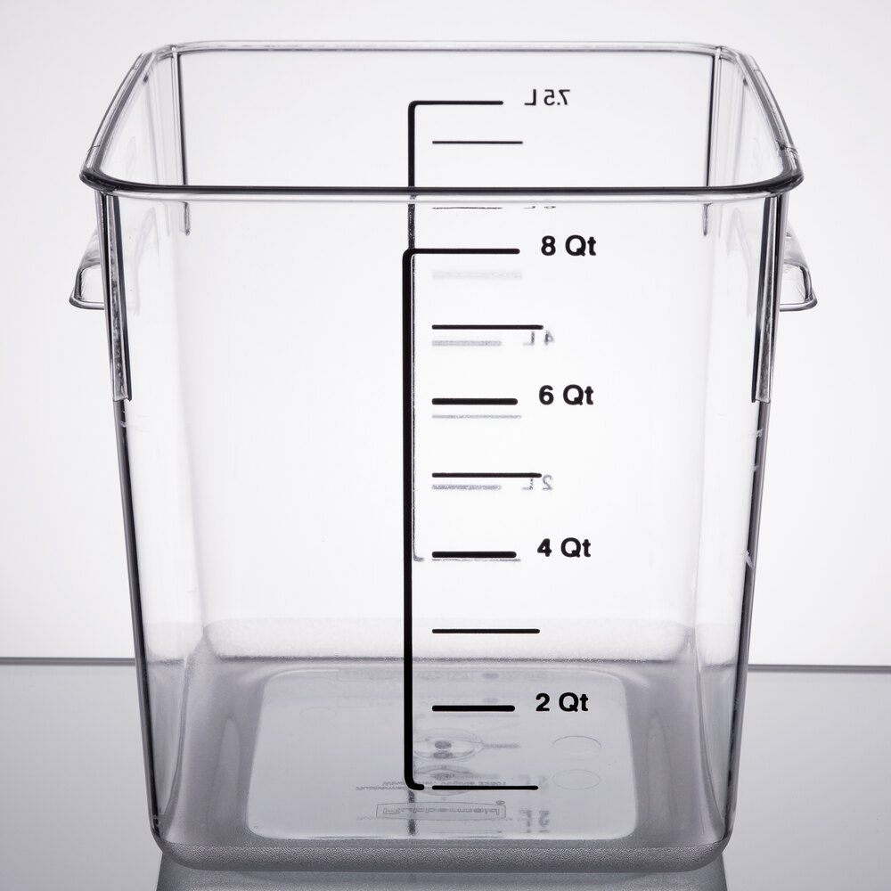 Rubbermaid® 8 Qt. Clear Square Polycarbonate Food Storage Container
