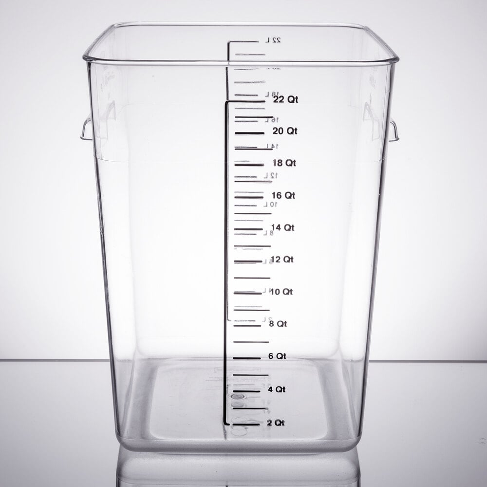 Rubbermaid® 22 Qt. Clear Square Polycarbonate Food Storage Container