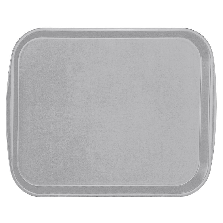 Vollrath 1418-31 Traex® 14" x 18" Gray Rectangular Premium Plastic Fast Food Tray with Incorporated Handles - 12/Case