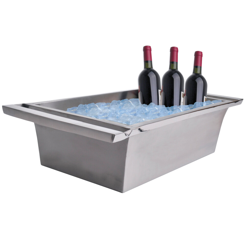 Clipper Mill by G.E.T. SSTUBREC-01 26 1/2" x 16" Stainless Steel Double-Walled Beverage Tub