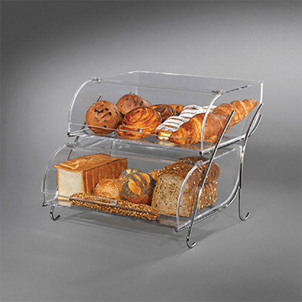 Rosseto BAK2937 Two-Tier Acrylic Bakery Display Case - 16" x 18" x 14"