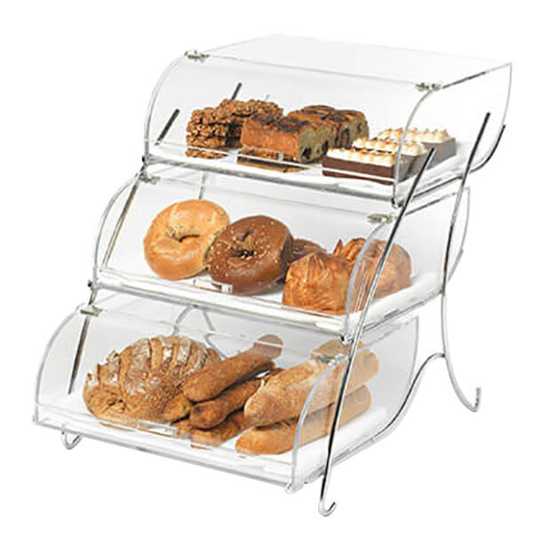 Rosseto BAK2944 Three -Tier Acrylic Bakery Display Case- 16" x 23" x 19"