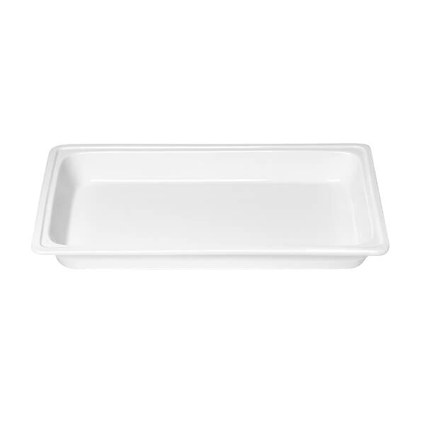 Rosseto CP004 Multi-Chef 20 7/8" x 12 7/8" x 2 5/16" White Ceramic Food Pan