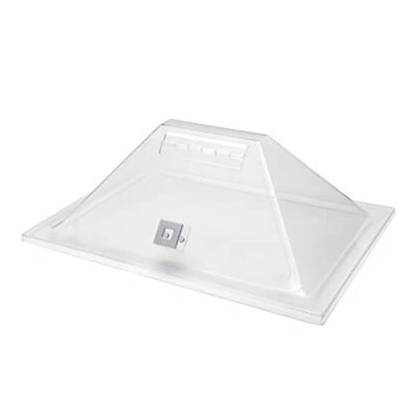 Rosseto SA124 Swan 21" x 15 3/16" Clear Acrylic Pyramid Cover with Flip Door