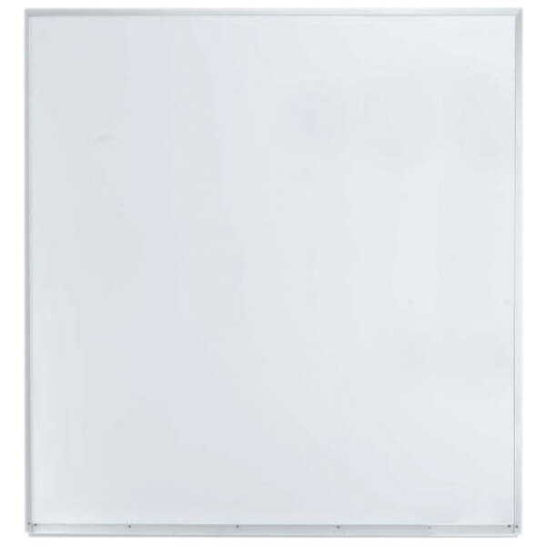 Aarco APS4848 48" x 48" White Syncoat Magnetic Markerboard with Aluminum Frame