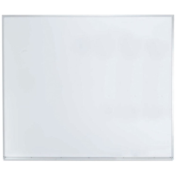 Aarco APS4860 60" x 48" White Syncoat Magnetic Markerboard with Aluminum Frame