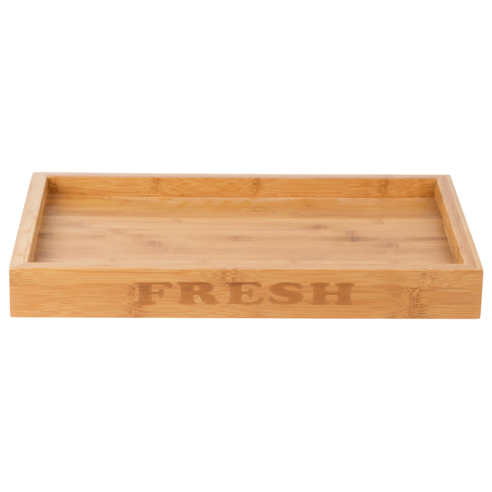 Rosseto BDB001 "FRESH" Natural Bamboo Bakery Display Base - 21" x 13 3/4" x 2 1/2"