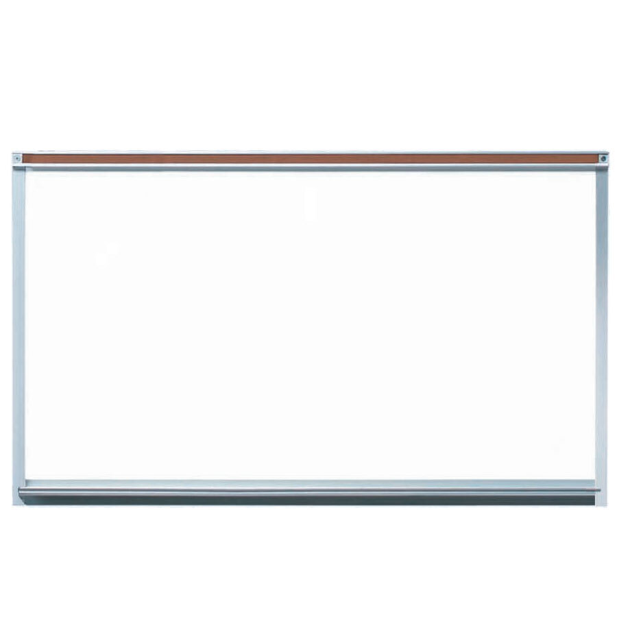 Aarco 120A-23M Professional Series 36" x 24" All Purpose White Porcelain Enamel on Steel Markerboard with Aluminum Frame and Full Length Map Rail