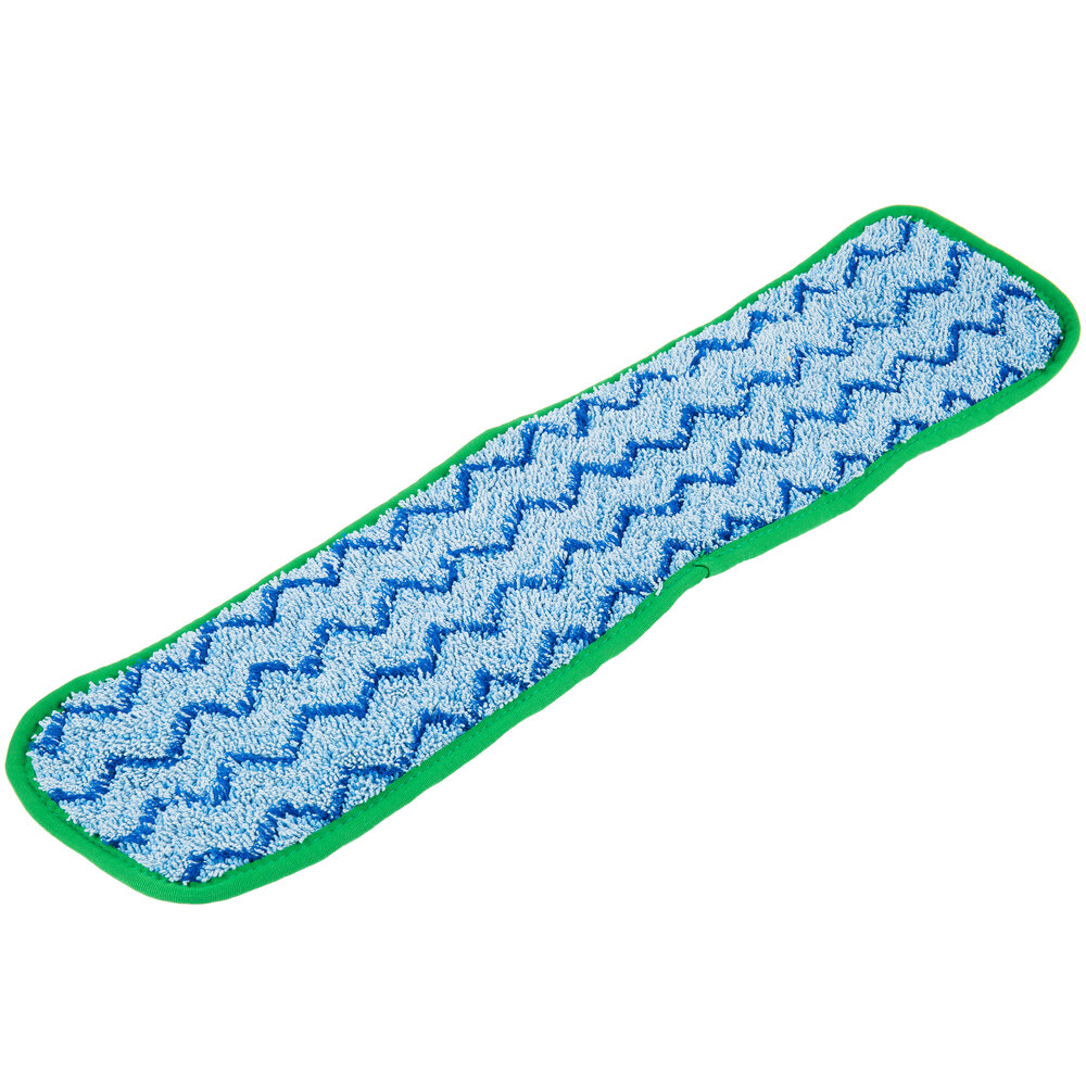 Rubbermaid® HYGEN™ FGQ41000GR00 18" Green Microfiber Hook & Loop Wet Mop Pad