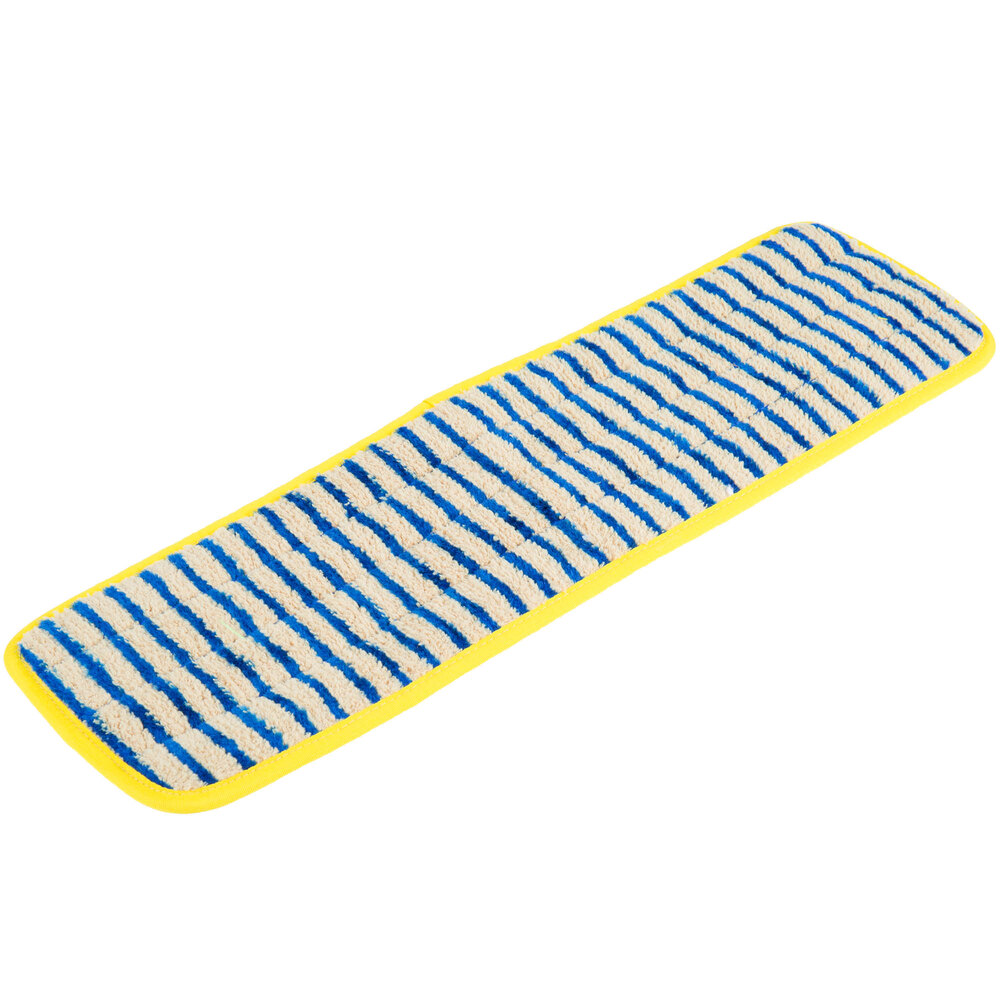 Rubbermaid® HYGEN™ FGQ81000YL00 18" Yellow Microfiber Hook & Loop Super Scrubber Wet Mop Pad