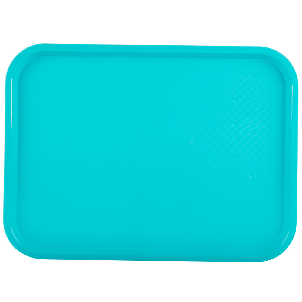 Vollrath 86129 14" x 18" Teal Plastic Fast Food Tray - 12/Case