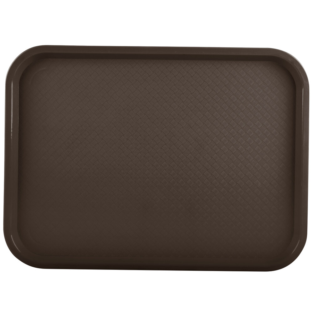 Vollrath 86111 12" x 16" Brown Plastic Fast Food Tray - 24/Case