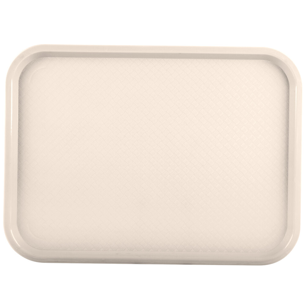 Vollrath 86126 14" x 18" Almond Plastic Fast Food Tray - 12/Case